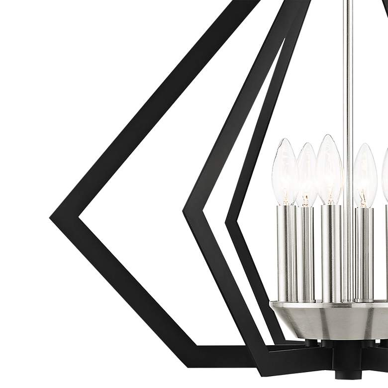 Image 4 Prism 26" Wide Black and Brushed Nickel 6-Light Chandelier more views