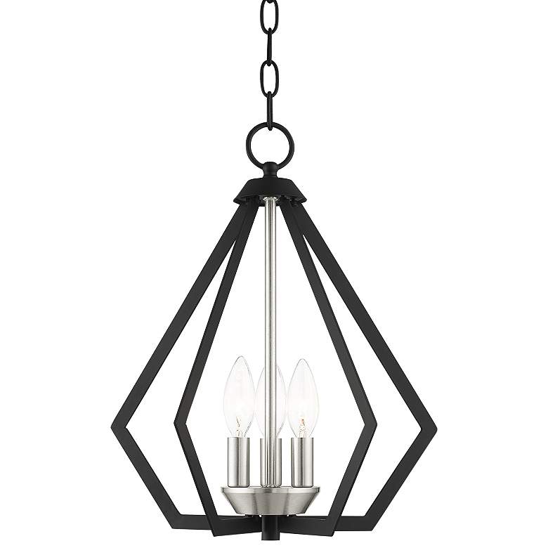 Image 2 Prism 3 Light Black Chandelier