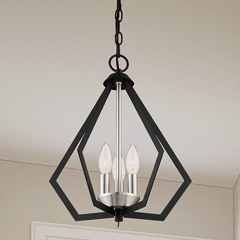 Image 1 Prism 3 Light Black Chandelier