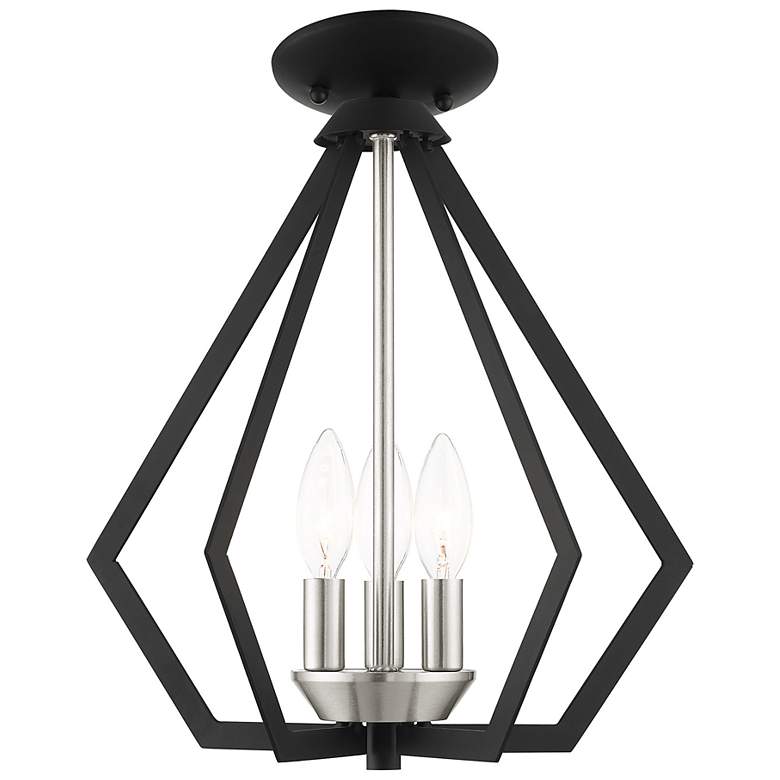 Image 7 Prism 3 Light Black Chandelier more views