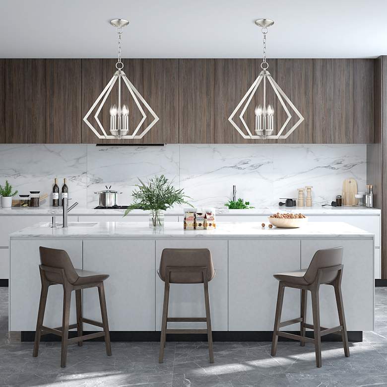 Image 3 Prism 5 Light Brushed Nickel Chandelier more views