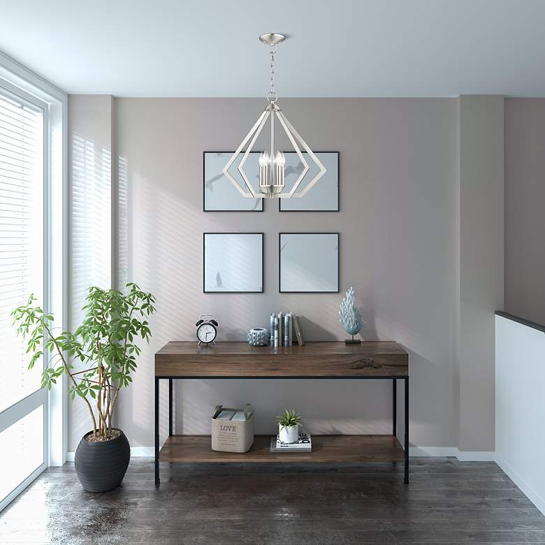 Image 4 Prism 5 Light Brushed Nickel Chandelier more views