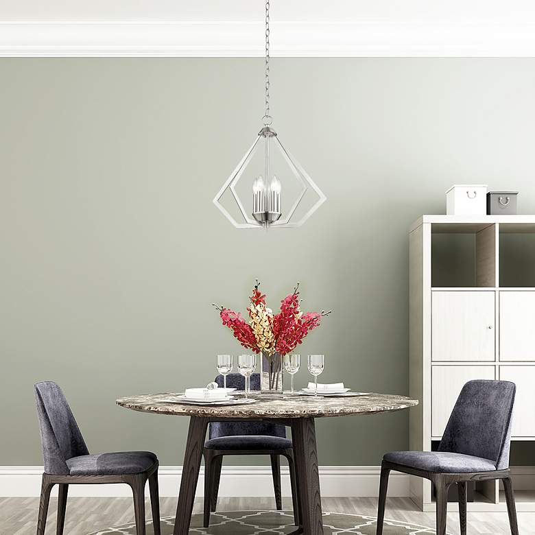 Image 5 Prism 5 Light Brushed Nickel Chandelier more views