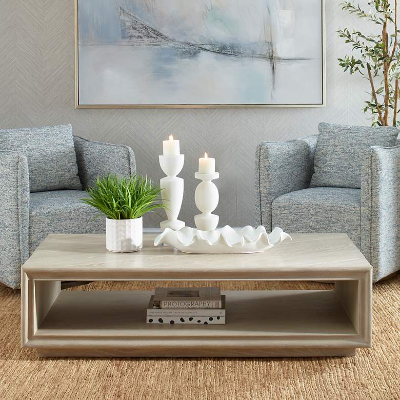 Image 1 Prism 56" Wide Light Oak Coffee Table