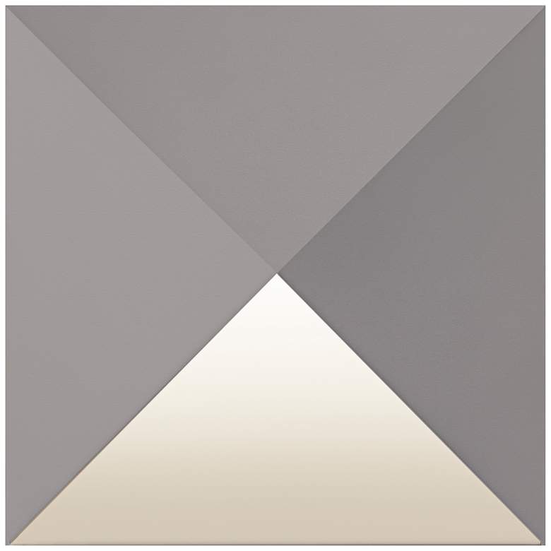 Image 1 Prism 8" High Textured Gray Outdoor LED Wall Light