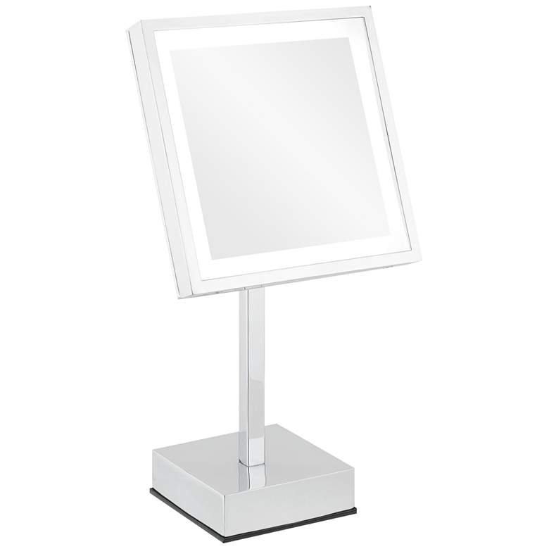 Image 1 Prism Chrome 5500K LED Lighted Stand Makeup Mirror