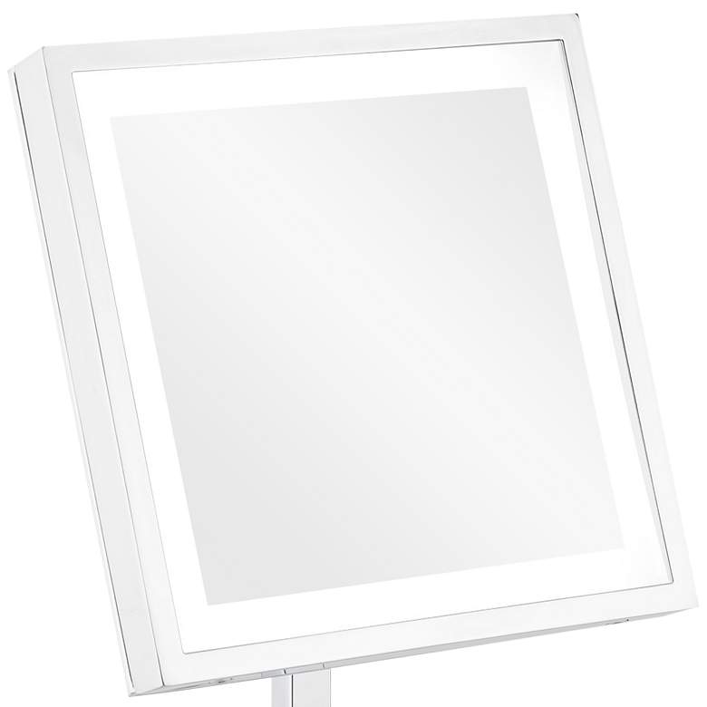 Image 2 Prism Chrome 5500K LED Lighted Stand Makeup Mirror more views