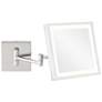 Prism Chrome Magnified 3500K LED Lighted Makeup Wall Mirror