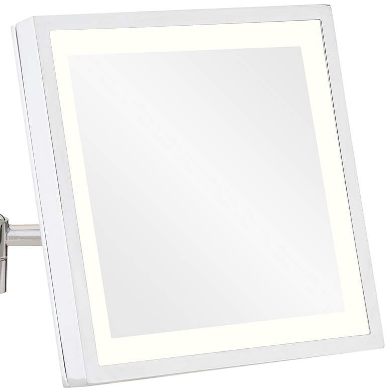 Image 2 Prism Chrome Magnified 3500K LED Lighted Makeup Wall Mirror more views