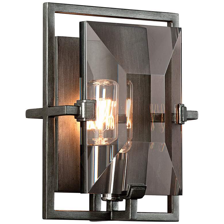 Image 2 Prism Collection Graphite 9 inch High Wall Sconce