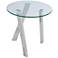 Prism Stainless Steel Round End Table