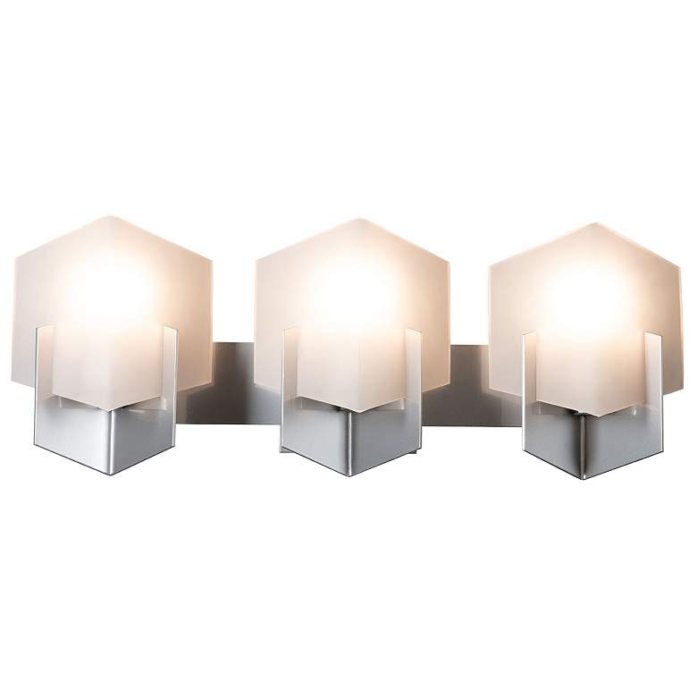 Image 1 Prisma 9" High 3-Light Sterling Bath Sconce