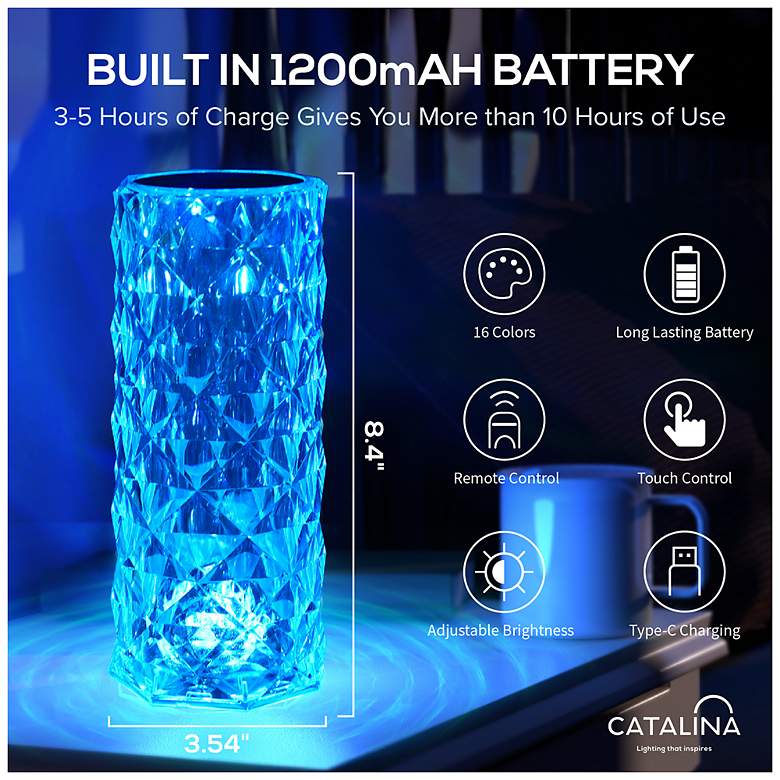 Image 7 Prismatic 8.4" High Color-Changing Accent Lamp more views