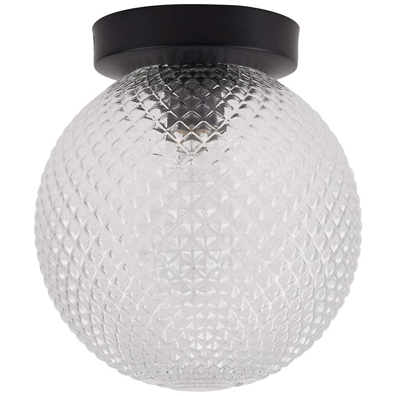 Image 2 Prismatic 8" Wide Black Flush Mount more views