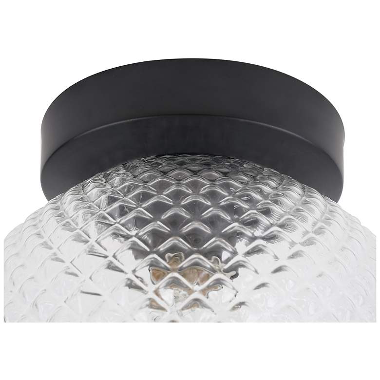 Image 5 Prismatic 8" Wide Black Flush Mount more views