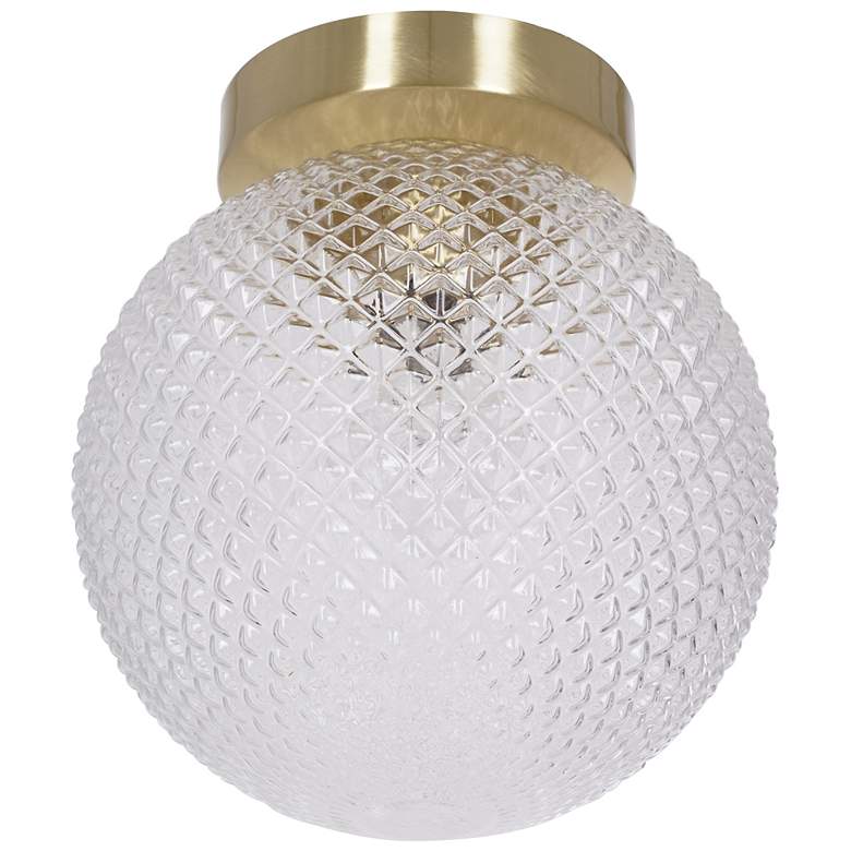 Image 2 Prismatic 8" Wide Brushed Gold Flush Mount more views