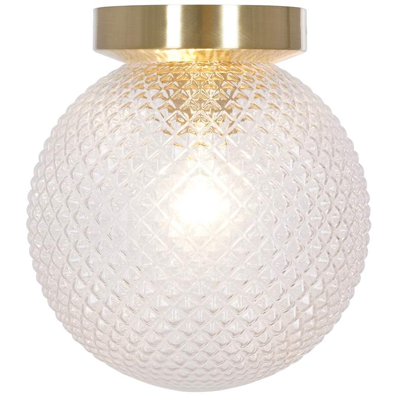 Image 4 Prismatic 8" Wide Brushed Gold Flush Mount more views