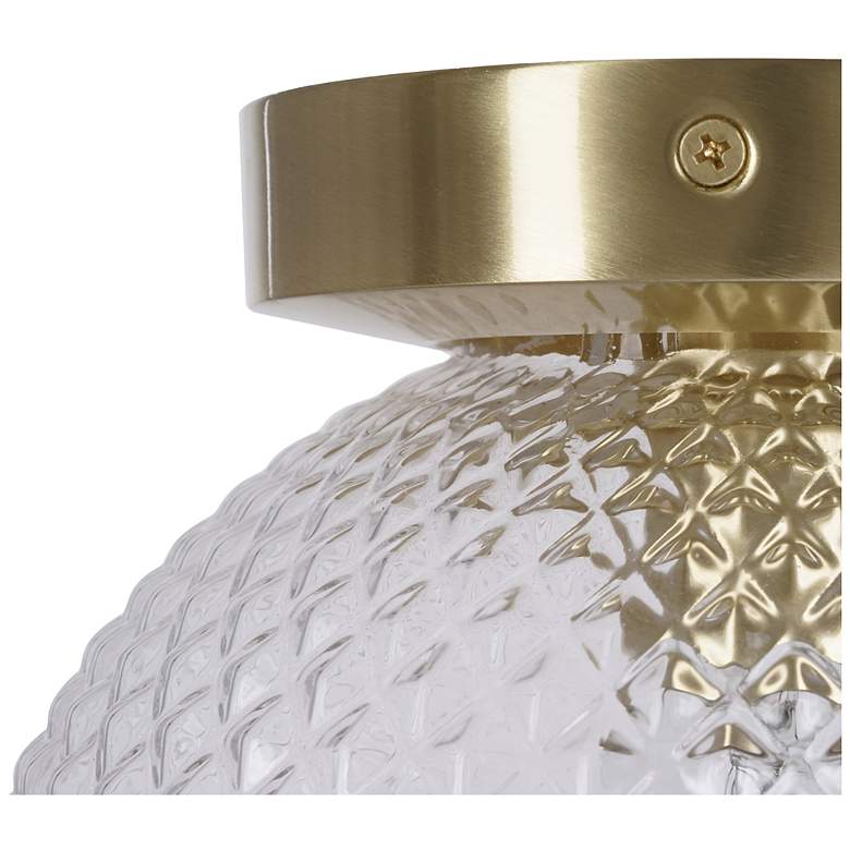 Image 6 Prismatic 8" Wide Brushed Gold Flush Mount more views