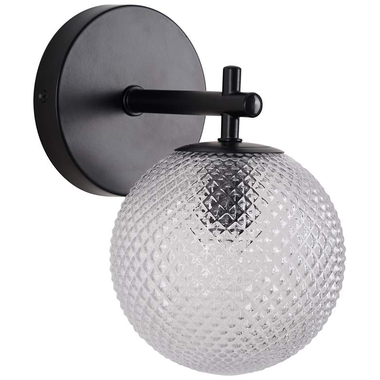 Image 2 Prismatic 9.25" High Black Wall Sconce more views