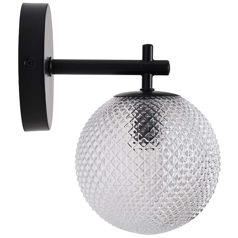 Image 3 Prismatic 9.25" High Black Wall Sconce more views