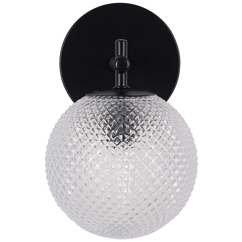 Image 5 Prismatic 9.25" High Black Wall Sconce more views