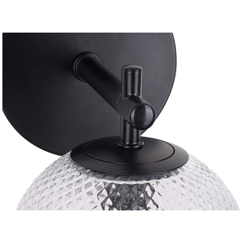 Image 6 Prismatic 9.25" High Black Wall Sconce more views