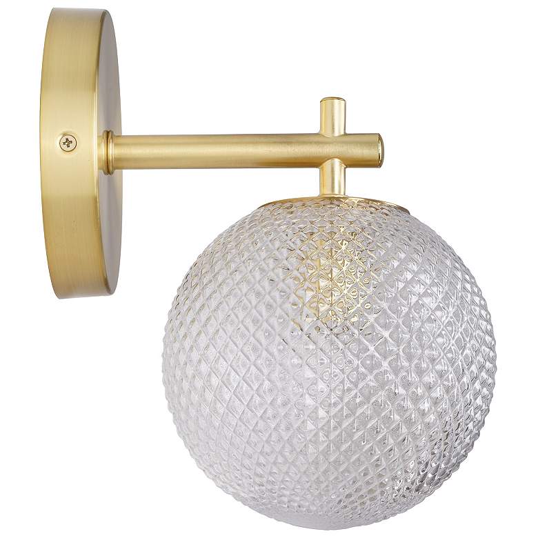 Image 2 Prismatic 9.25" High Brushed Gold Wall Sconce more views