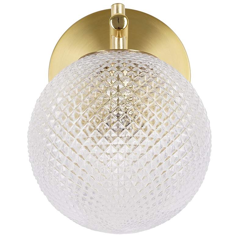 Image 4 Prismatic 9.25" High Brushed Gold Wall Sconce more views