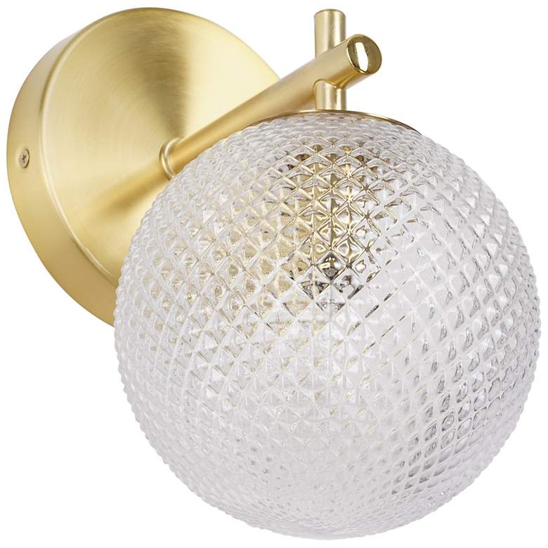 Image 5 Prismatic 9.25" High Brushed Gold Wall Sconce more views