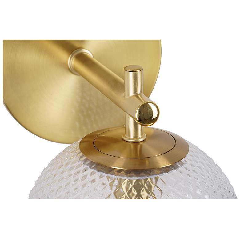 Image 7 Prismatic 9.25" High Brushed Gold Wall Sconce more views