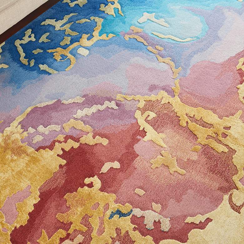 Image 5 Prismatic PRS18 5'6"x7'5" Multi-Colored Wool Area Rug more views