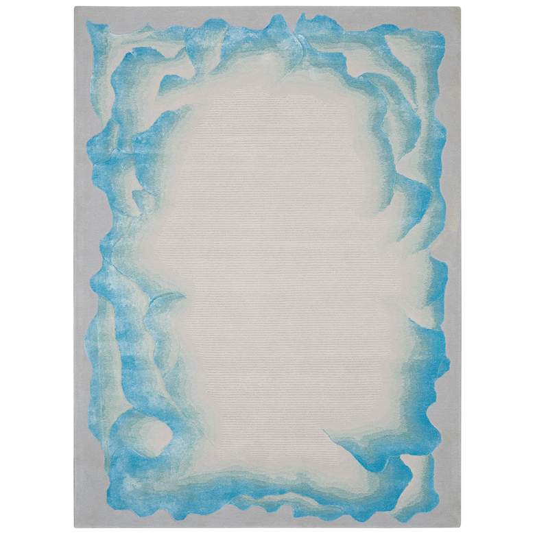Image 2 Prismatic PRS22 5'6"x7'5" Sea Mist Blue Wool Area Rug