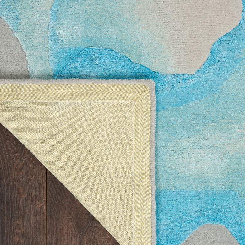 Image 4 Prismatic PRS22 5'6"x7'5" Sea Mist Blue Wool Area Rug more views