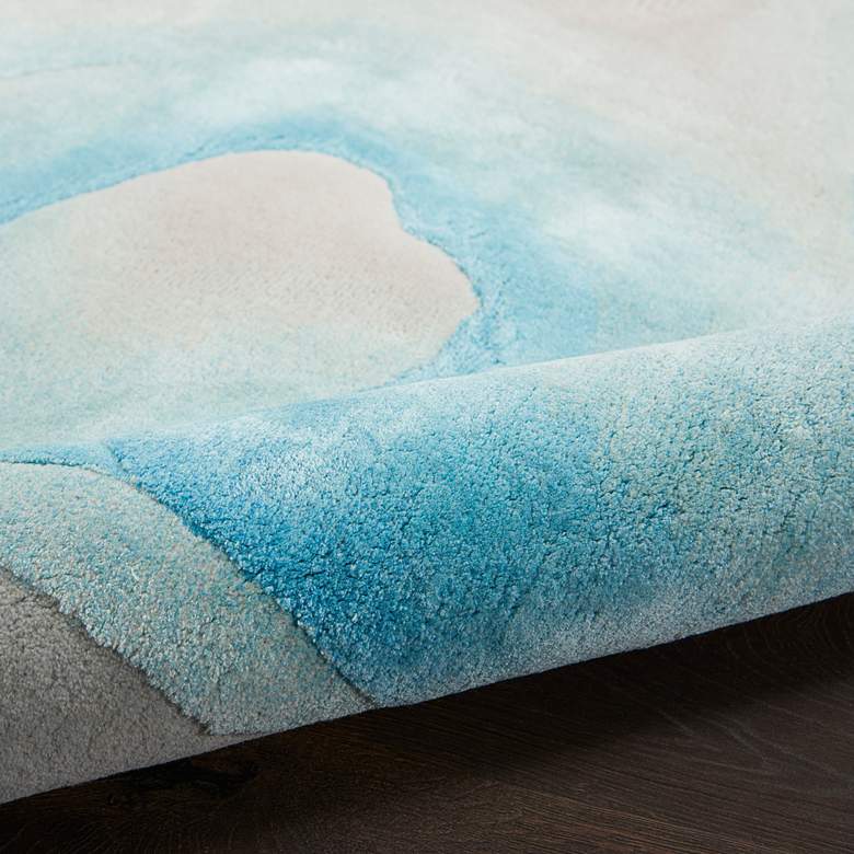 Image 6 Prismatic PRS22 5'6"x7'5" Sea Mist Blue Wool Area Rug more views