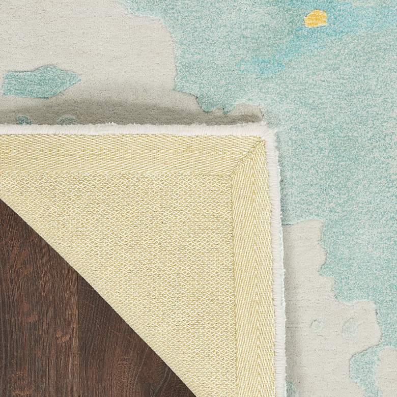 Image 4 Prismatic PRS26 5'6"x7'5" Seafoam Gold Wool Area Rug more views