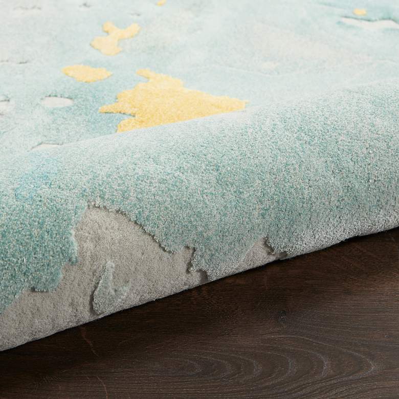 Image 6 Prismatic PRS26 5'6"x7'5" Seafoam Gold Wool Area Rug more views