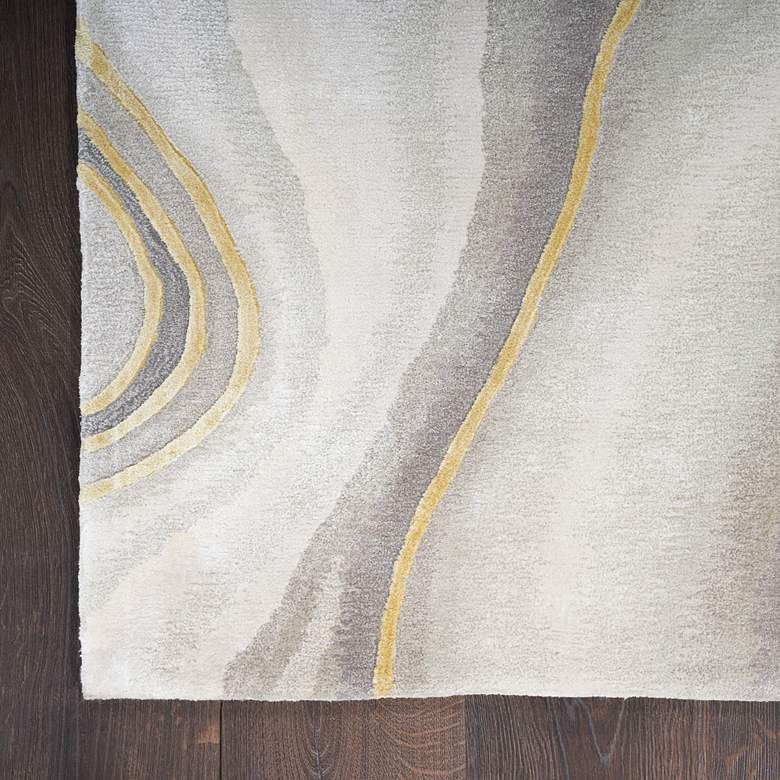 Image 3 Prismatic PRS31 5'6"x7'5" Charcoal Gray Wool Area Rug more views