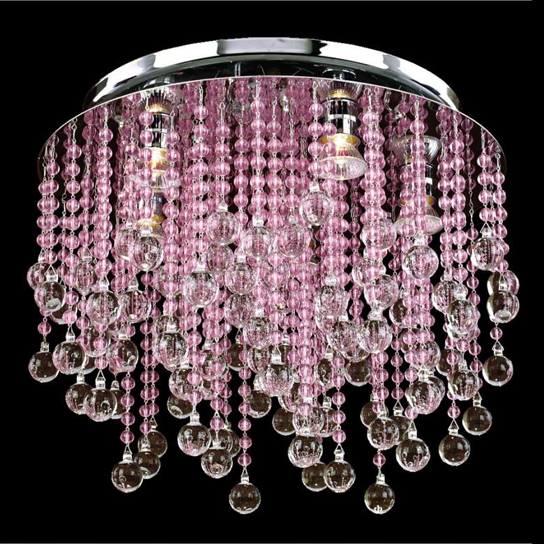 Image 1 Pristina Collection 17 1/2 inch Wide Crystal Ceiling Light