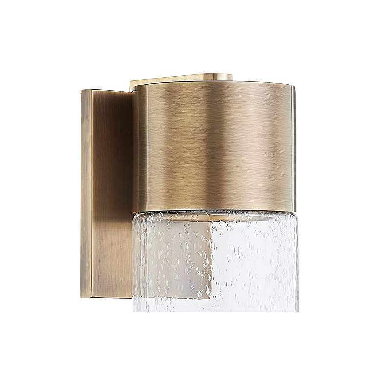 Image 2 Pristine 12 3/4 inch High Patina Brass Outdoor Wall Light more views