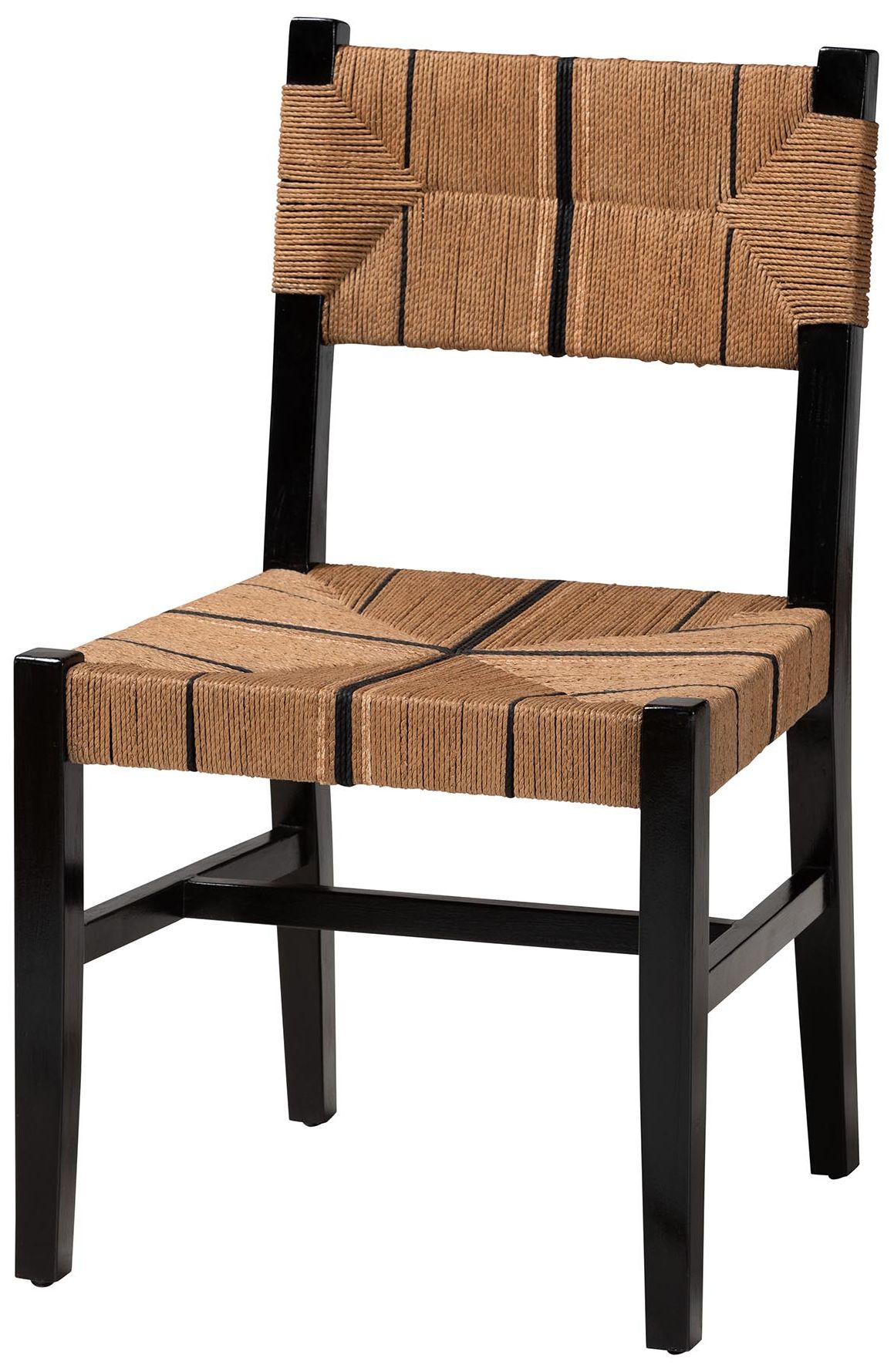Image 2 Prita Paper Loom and Black Mahogany Wood Dining Chair
