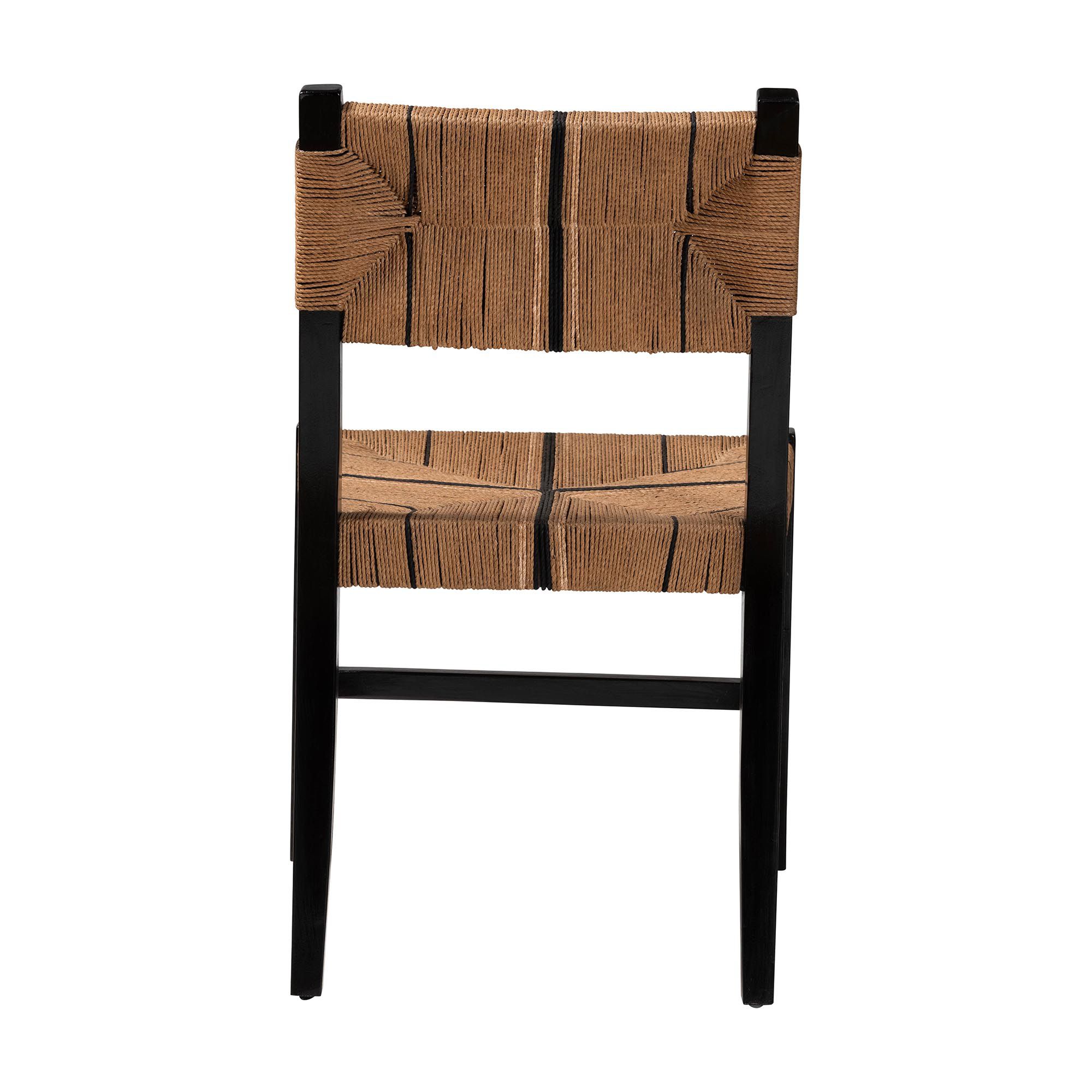 Image 5 Prita Paper Loom and Black Mahogany Wood Dining Chair more views