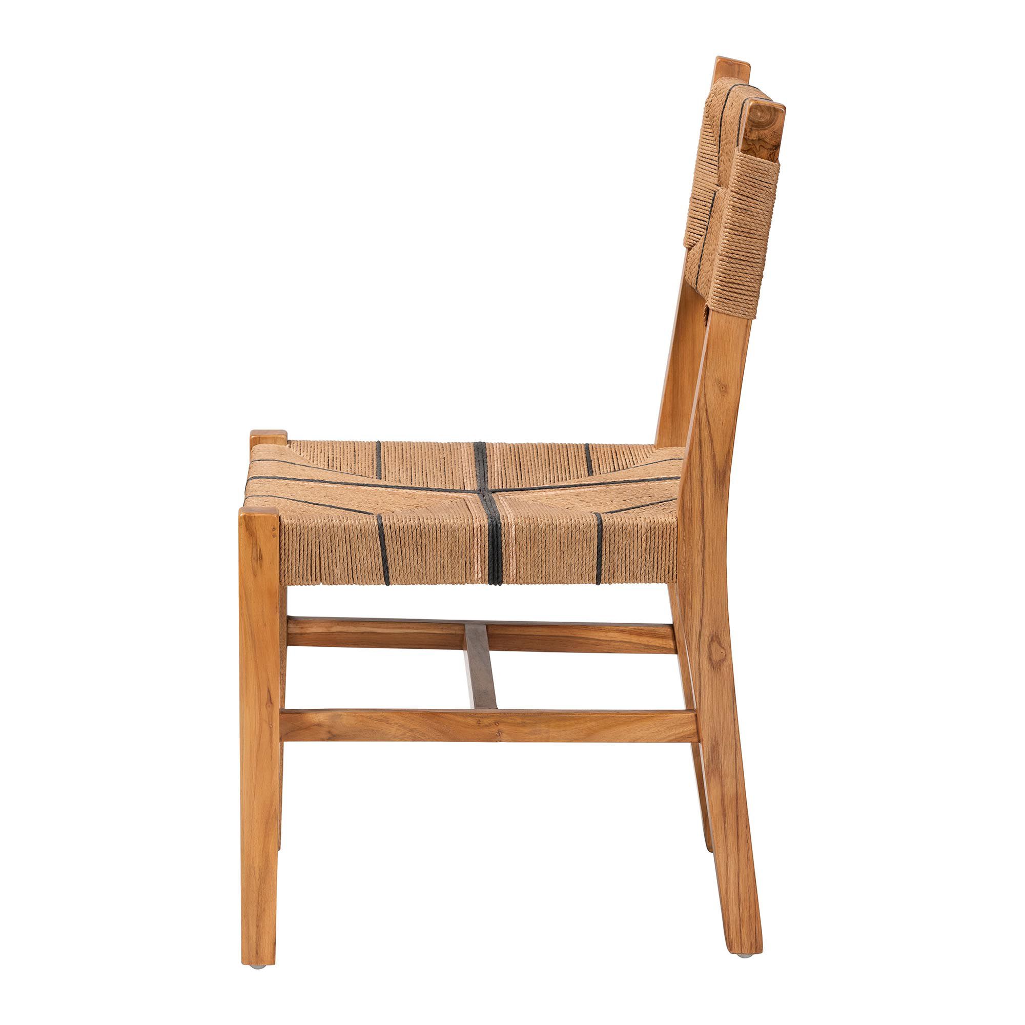 Image 5 Prita Paper Loom and Natural Mahogany Wood Dining Chair more views