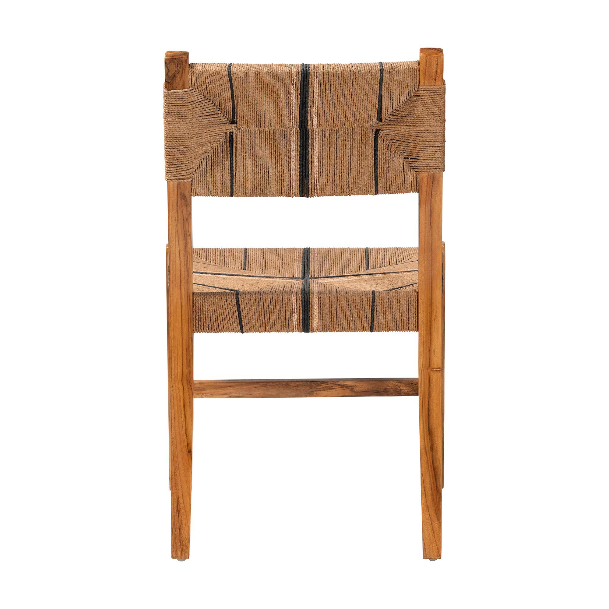 Image 6 Prita Paper Loom and Natural Mahogany Wood Dining Chair more views