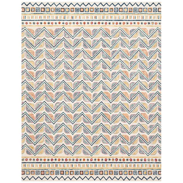 Image 1 Priti PRT-03 5'x7'6" Ivory Multi-Color Rectangular Area Rug