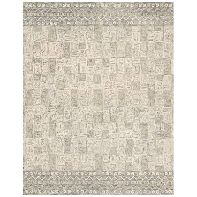 Image 1 Priti PRT-04 5'x7'6" Pewter and Natural Rectangular Area Rug