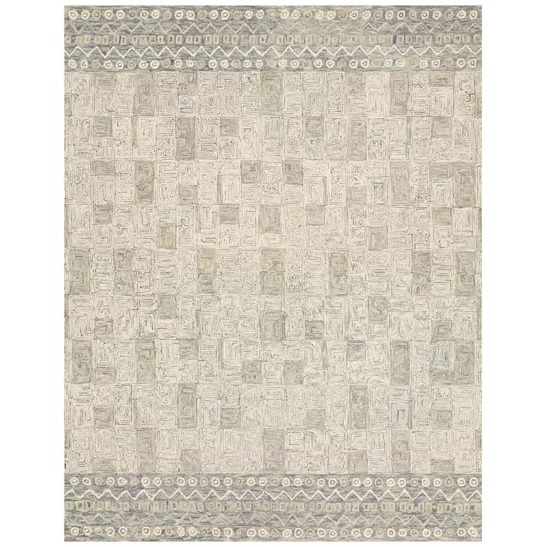 Image 1 Priti PRT-04 5&#39;x7&#39;6 inch Pewter and Natural Rectangular Area Rug