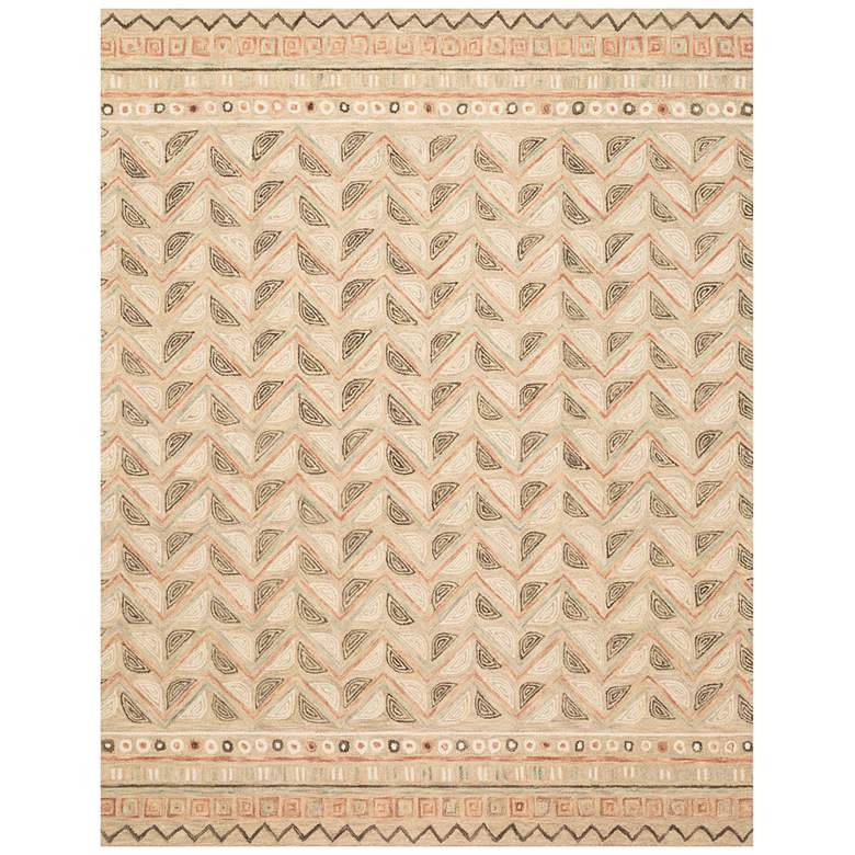 Image 1 Priti PRT-08 5'x7'6" Taupe Multi Rectangular Area Rug