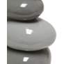 Priva 14 3/4"H Gray Ceramic Stacking Stones Table Desk Lamp