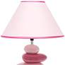 Priva 17 1/4"H Pink Ceramic Stacking Stones Table Desk Lamp