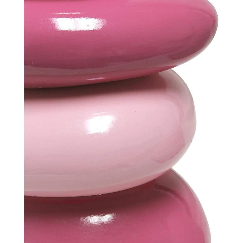 Image 5 Priva 17 1/4"H Pink Ceramic Stacking Stones Table Desk Lamp more views